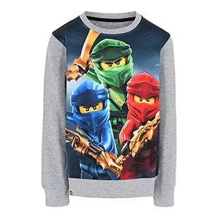 LEGO Bluza chłopięca Ninjago, szary melanż, 110 - Bluzy dla chłopców - miniaturka - grafika 1