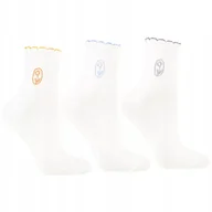 Skarpetki damskie - 3X SKARPETKI DAMSKIE KRÓTKIE 3/4 WZÓR KWIATKI BAWEŁNIANE UROCZE MORAJ 38-41 - miniaturka - grafika 1