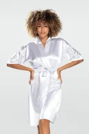 Szlafroki damskie - Peniuar Nable 100 Biały - miniaturka - grafika 1