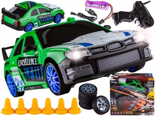 Samochód Do Driftu, Auto RC Drift 1:24 2,4 GHz 4WD ZIELONY - Zabawki zdalnie sterowane - miniaturka - grafika 1