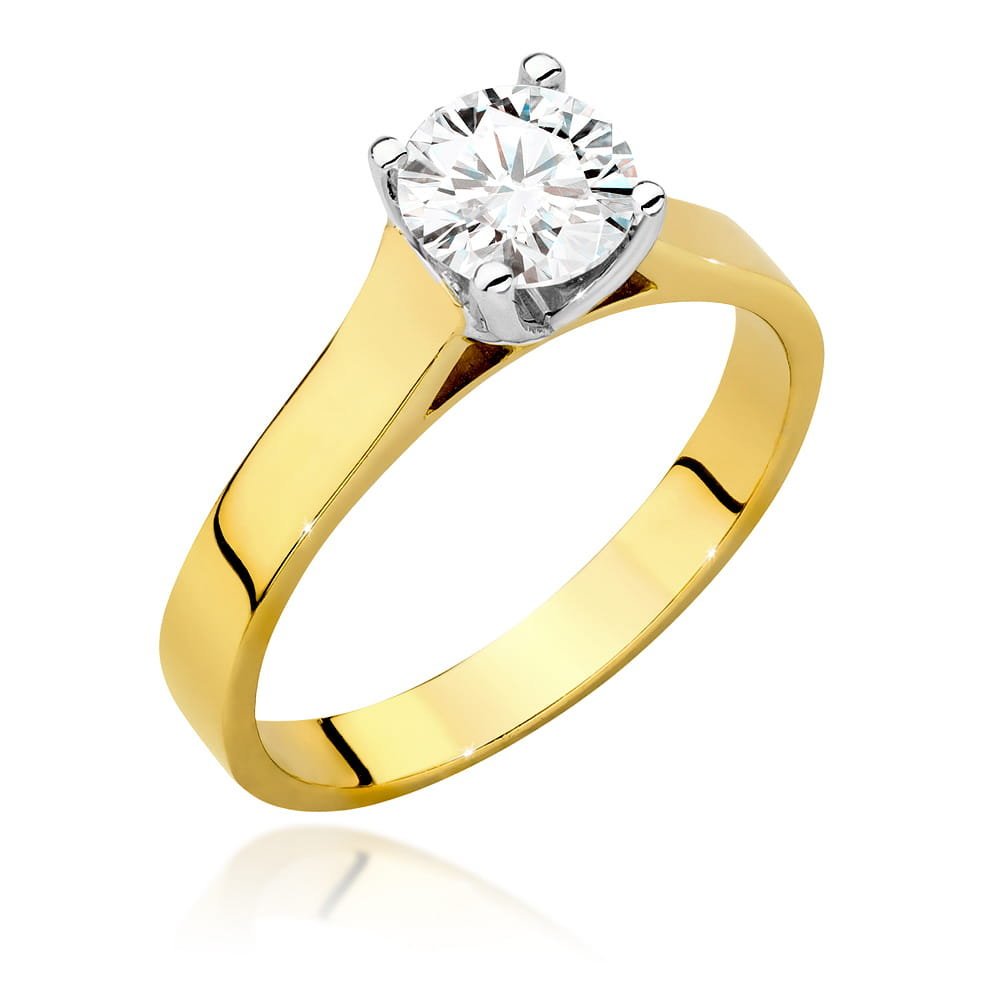 Złoty pierścionek Diament 1,00ct żółte złoto pr. 585
