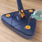 Inne - TEMU Trójkątna mopa do czyszczenia sufitów, ścian i szyb, bez konieczności mycia ręcznego - miniaturka - grafika 1