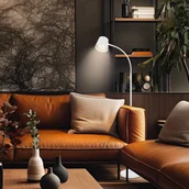 Lampy stojące - Briloner Akumulatorowa lampa stojąca LED Cielo, biała, ściemniacz dotykowy, kabel - miniaturka - grafika 1