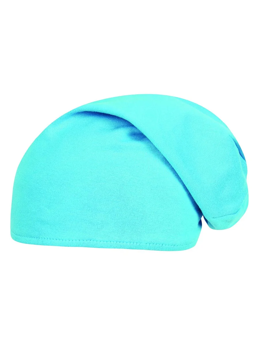 Dziewczęca czapka beanie gładka niebieska Doll r.51