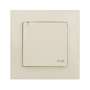 LEDart ELEKTRO - PLAST pojedyncze z klapką 2P + Z CARLA kremowy ELEKTRO - PLAST - Wyłączniki światła i elektryczne - miniaturka - grafika 1