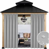 Zasłony - ZASŁONY WODOODPORNE OGRODOWE 155x240 NA TARAS ZASŁONA Z TUNELEM ZEWNĘTRZNA - miniaturka - grafika 1