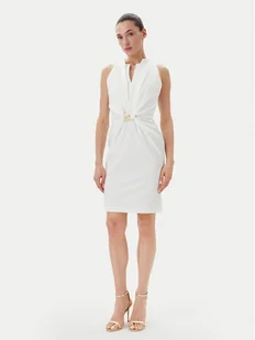Rinascimento Sukienka koktajlowa CFC0123794003 Biały Regular Fit - Sukienki - miniaturka - grafika 1