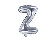 Balony i akcesoria - PartyDeco Balon foliowy litera Z, 14", srebrny FB2M-Z-018 - miniaturka - grafika 1