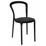 Krzesła - Czarne krzesło do jadalni i salonu - Samora - miniaturka - grafika 1