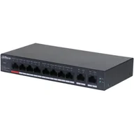 Pozostałe akcesoria sieciowe - Dahua Technology DH-CS4010-8ET-110 łącza sieciowe Zarządzany L2 Fast Ethernet (10/100) Obsługa PoE Czarny - miniaturka - grafika 1