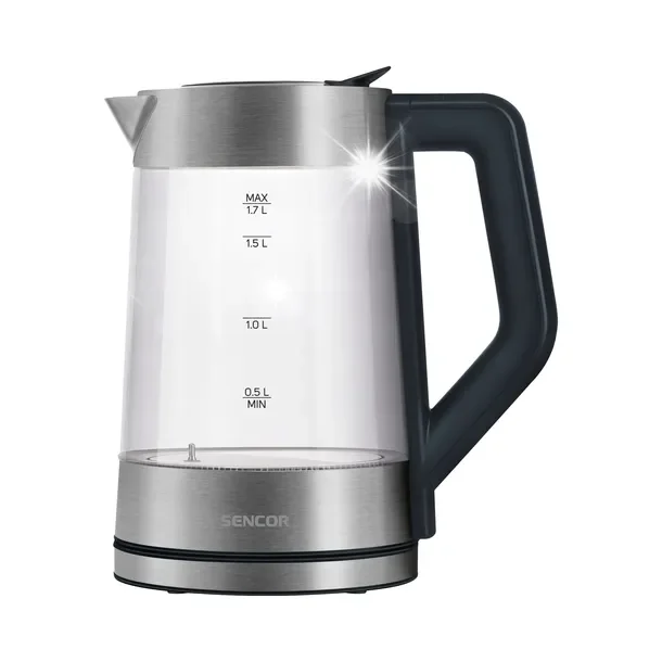 Czajnik elektryczny Sencor SWK 1795SS 1,7L 2200W Szklany Srebrny LED
