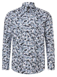 BOSS Koszula męska - H-Hank-Kent-C1-214 Mężczyźni Slim Fit Bawełna wielokolorowy wzorzysty, 39 - Koszule męskie - miniaturka - grafika 1
