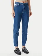 Koszulki i topy damskie - Calvin Klein Jeans Top Logo J20J225312 Beżowy Slim Fit - miniaturka - grafika 1