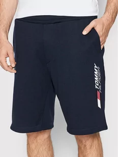 Tommy Hilfiger Szorty sportowe Essentials MW0MW22741 Granatowy Regular Fit - Spodnie sportowe męskie - miniaturka - grafika 1