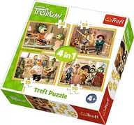 Puzzle - Trefl Puzzle 4w1 Rodzina Treflików - Przygotowania do balu 1872665 - miniaturka - grafika 1