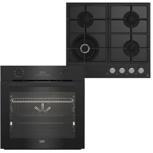 Zestaw AGD do zabudowy Beko Piekarnik BEYOND BBIM 17300BPS + Płyta gazowa HILW 64325SB Czarny - Zestawy AGD - miniaturka - grafika 1