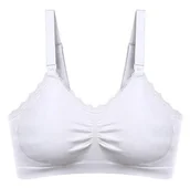 Biustonosze ciążowe - Biustonosz Stanik Ciążowy Do Karmienia 75-80 B Biały Babyono - miniaturka - grafika 1