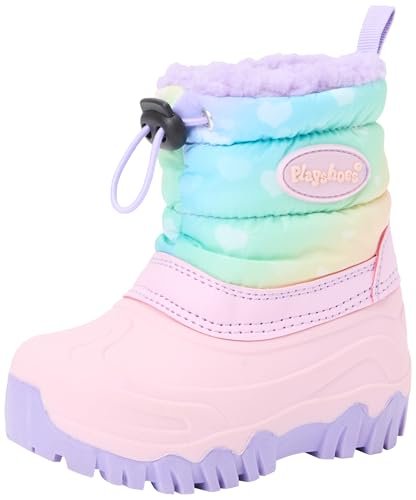 Playshoes Winter-bootie tęczowe śniegowce dziecięce, uniseks, Różowy tęczowy, 22/23 EU