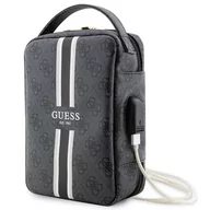 Torby na laptopy - Guess Torba GUHBP4RPSK Organizer czarny/black 4G Printed Stripes - miniaturka - grafika 1