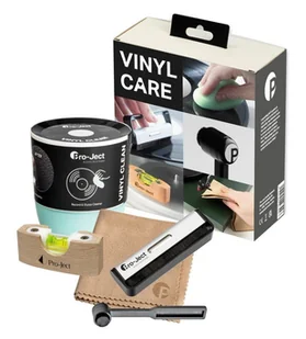 Pro-Ject Vinyl Care Set - Kompleksowy zestaw do czyszczenia płyt winylowych  - Brush It + Clean It + Vinyl Clean + level it + cloth it - Inne akcesoria audio-wideo - miniaturka - grafika 1
