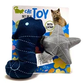 Zabawki dla kotów - Zabawka dla kota z kocimiętką - konik morski - miniaturka - grafika 1