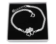 Bransoletki - Bransoletka srebrna 925 bismark koniczynka+ pudełko - miniaturka - grafika 1