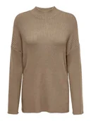 Swetry damskie - ONLY Sweter w kolorze jasnobrązowym - miniaturka - grafika 1