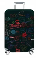 Akcesoria podróżnicze - Pokrowiec na walizkę TRAVEL CIEMNE WZORY M - miniaturka - grafika 1