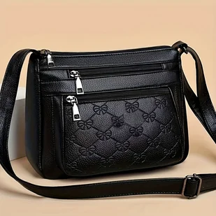 TEMU 1 szt. lekka torba na ramię z regulowanym paskiem i zamkiem błyskawicznym - unisex czarna torba podróżna, wytrzymała podszewka poliestrowa do - Torebki damskie - miniaturka - grafika 1