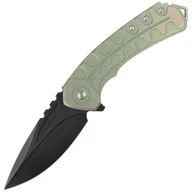 Noże - Nóż składany Bestech Buwaya Retro Green Titanium, Black Stonewashed M390 by Kombou (BT2203D) - miniaturka - grafika 1