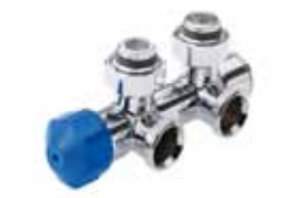 Red Zawór termostatyczny podwójny kątowy DN15 chrom R093101002