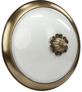 Plafon z mosiądzu biały połysk - Lampy sufitowe - miniaturka - grafika 1