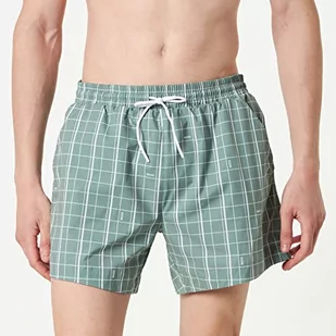 BOSS Men's Match Swim_Short, Open Green343, XXL, Open Green343, XXL - Kąpielówki męskie - miniaturka - grafika 1