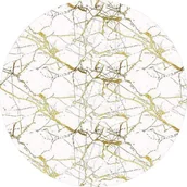 Dywany - Dywan drukowany Neva petra folia 100 cm biało-złoty - miniaturka - grafika 1