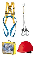 Akcesoria BHP - BASIC 7H - ZESTAW - szelki P 30, amortyzator BW 220 1,5m, torba, kask - M-XL, 2XL. - miniaturka - grafika 1