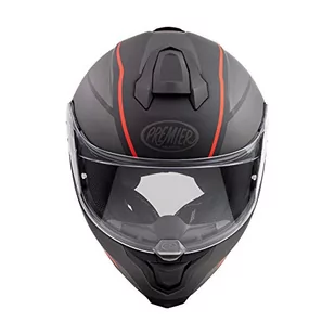 PREMIER Kask Hyper DE 17 BM, szary/czarny/czerwony, XL - Kaski motocyklowe - miniaturka - grafika 1