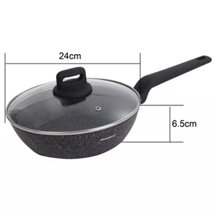 PATELNIA MARMURKOWA Z POKRYWĄ KLAUSBERG 24cm KB-7666 - Patelnie - miniaturka - grafika 7