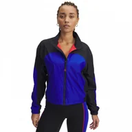 Bluzy damskie - Damska bluza treningowa Under Armour Project Rock Woven Top - niebieska - miniaturka - grafika 1