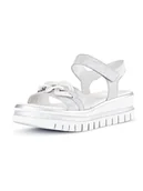 Sandały damskie - Gabor Skórzane sandały w kolorze szarym - miniaturka - grafika 1