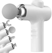 Masażery - Pistolet do masażu pleców ciała nóg masażer mocny massage gun 4 końcówki - miniaturka - grafika 1