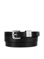 Paski - Gino Rossi Pasek Damski BLYL24002-3 SVL Czarny - miniaturka - grafika 1