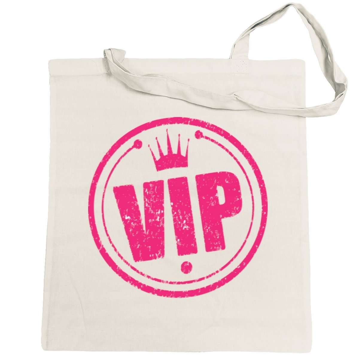 Torba na zakupy różowy nadruk VIP Korona