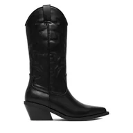 Kozaki damskie - Kowbojki JENNY CEO-R25AW01598 Czarny - miniaturka - grafika 1