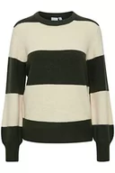 Swetry damskie - ICHI Damski sweter IHEDEN LS4, 190417/Kombu Green, XL - miniaturka - grafika 1