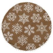 Dywany - Dywan okrągły Płatek śniegu brązowy, 90 x 90 cm - miniaturka - grafika 1