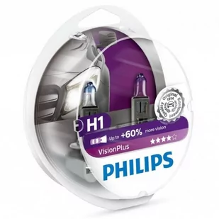 Philips Philips Żarówki H1 VisionPlus +60% Więcej Światła 0363227 - Żarówki samochodowe - miniaturka - grafika 1