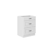 Szafki kuchenne - Szafka Dolna Stojąca 3 Szuflady 60D 3S Stilo Biały Mat Stolarz Lempert Biały Mat - miniaturka - grafika 1