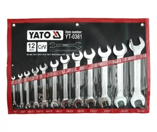 Yato Klucze płaski z polerowaną główką kpl 6-32 mm, 12 szt. YT-0381 - Klucze i nasadki - miniaturka - grafika 1