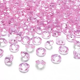 PartyDeco Diamentowe konfetti, j. różowy, 12mm (1 op. / 100 szt.) ADC12-081J - Dekoracje sali - miniaturka - grafika 1