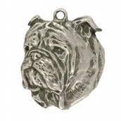 Breloki - Buldog Angielski Brelok Breloczek posrebrzany - miniaturka - grafika 1